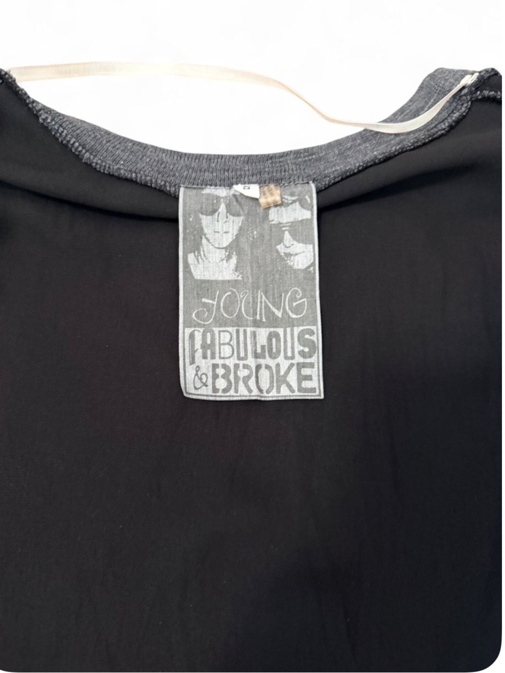 Young, Fabulous & Broke Mixed-Media Sheer Sleeve Top - Picture 4 of 4